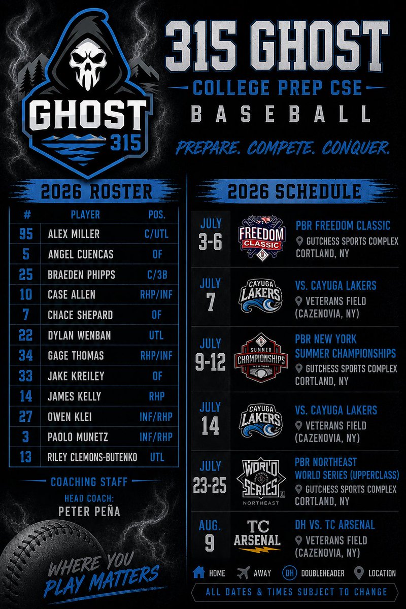 315GhostNY's tweet photo. Tomorrow it begins. 12 College commits coming for it all before beginning their journeys in the Fall. Can’t wait 💥☄️

@PRD_Scouting @peter_pena13 https://t.co/W9BQX1K3nq
