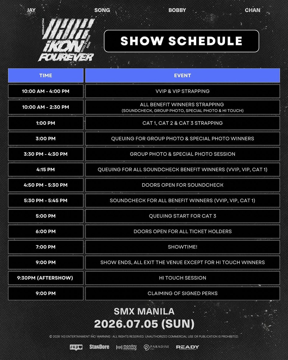 mielovesiKON's tweet photo. FYI iKONICS:

SOUNDCHECK IS FROM 5:30 to 5:45 PM.

Di man lang iniform tayo dito sa X.

Hay BBE.. nakakapagod ka na. https://t.co/7ikS8UovlX