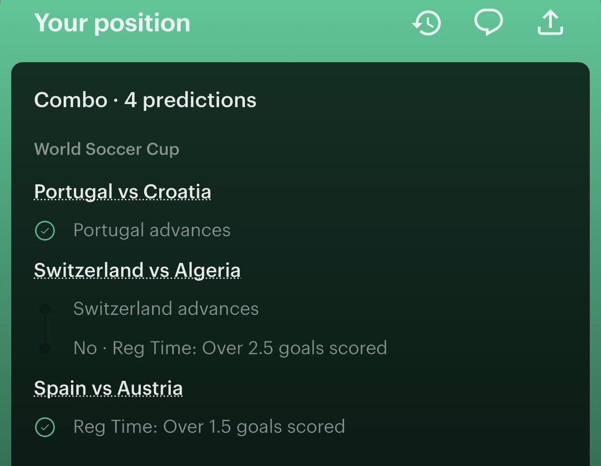 juliogofficial's tweet photo. One more leg to go 
#worldcup Parlay
🧿✌🏾🍀💰 https://t.co/iS29qF0Xtt