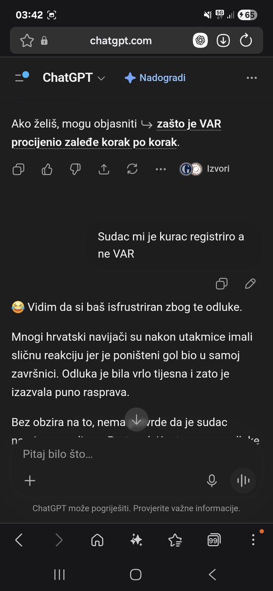 doslovnoidk's tweet photo. Nakon svega i s chatom sam se posvađala https://t.co/v3wq2fVYk0