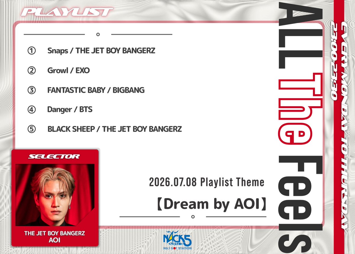 feels795's tweet photo. 🗓️7/6-7/9🌙
▷ #feels795 ◁
┈┈┈┈┈┈┈┈┈

／

THE JET BOY BANGERZ
#TAKI
#SHIGETORA
#AOI
#NOSUKE

4日間ありがとうございました！

＼

プレイリストのまとめはコチラ✨️

@tjbb_
#THEJETBOYBANGERZ
#TJBB
#JETBANGIN https://t.co/GINux8vKci