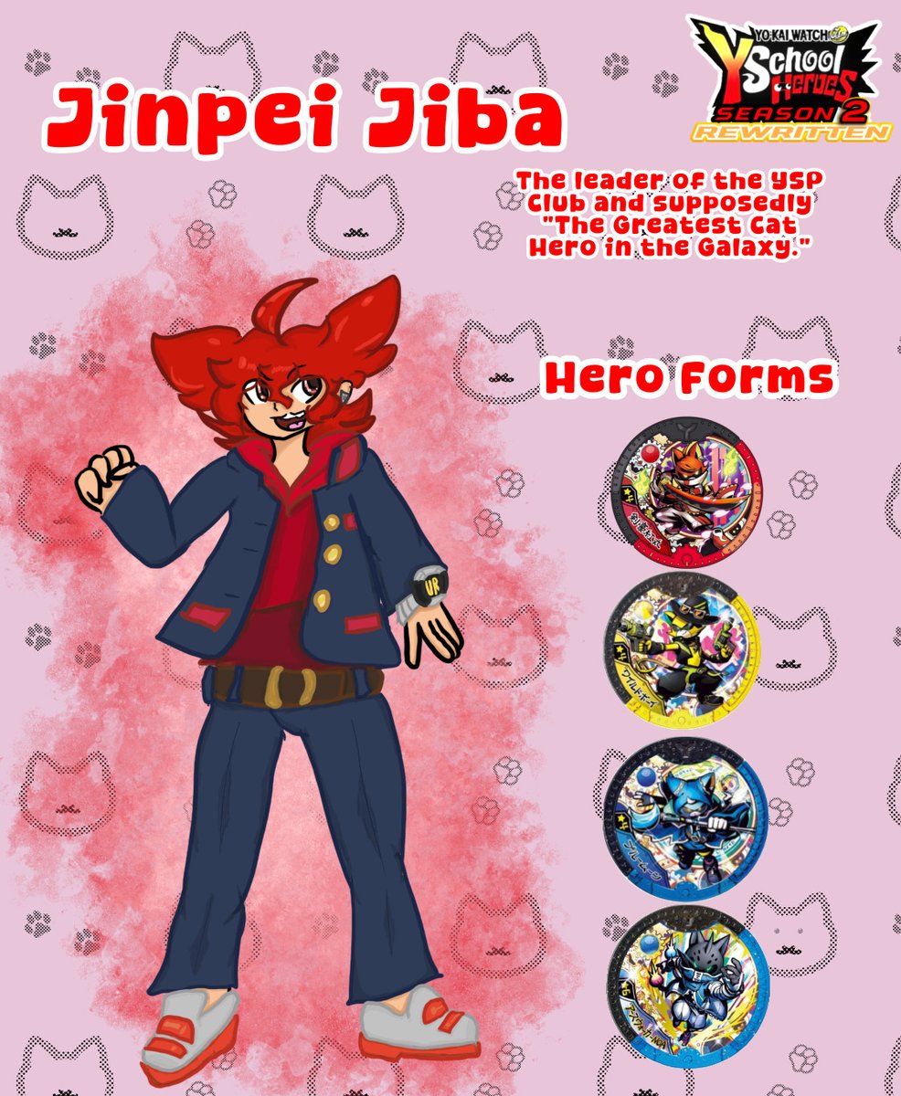 EmilGalaxy's tweet photo. YSH S2 Rewritten Bio #1 Jinpei Jiba 
A Second Year Student in Y Academy and the Leader of the YSP Club. Jinpei is known to be a loud, boisterous and carefree individual with a fondness for rapping. 
#yokaiwatch #yokaigakueny #妖怪学園Y #yokaiwatchgakueny https://t.co/SlNV8vvw4J