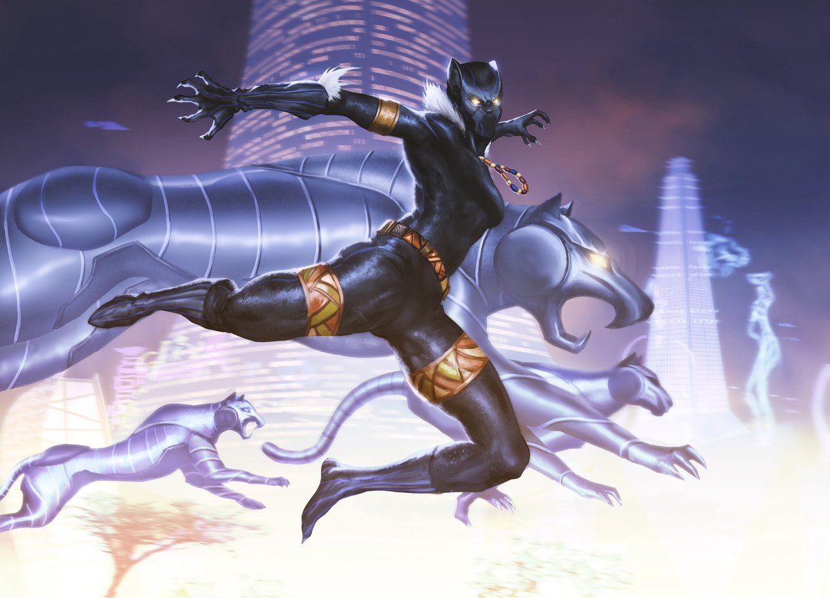 ThatComicFan3's tweet photo. I still think the 5 year Blip time period would have been a perfect time to make Shuri Black Panther in T’Challas absence and loosely adapt her temporary time in the mantle. https://t.co/ZoPB7WeA9F