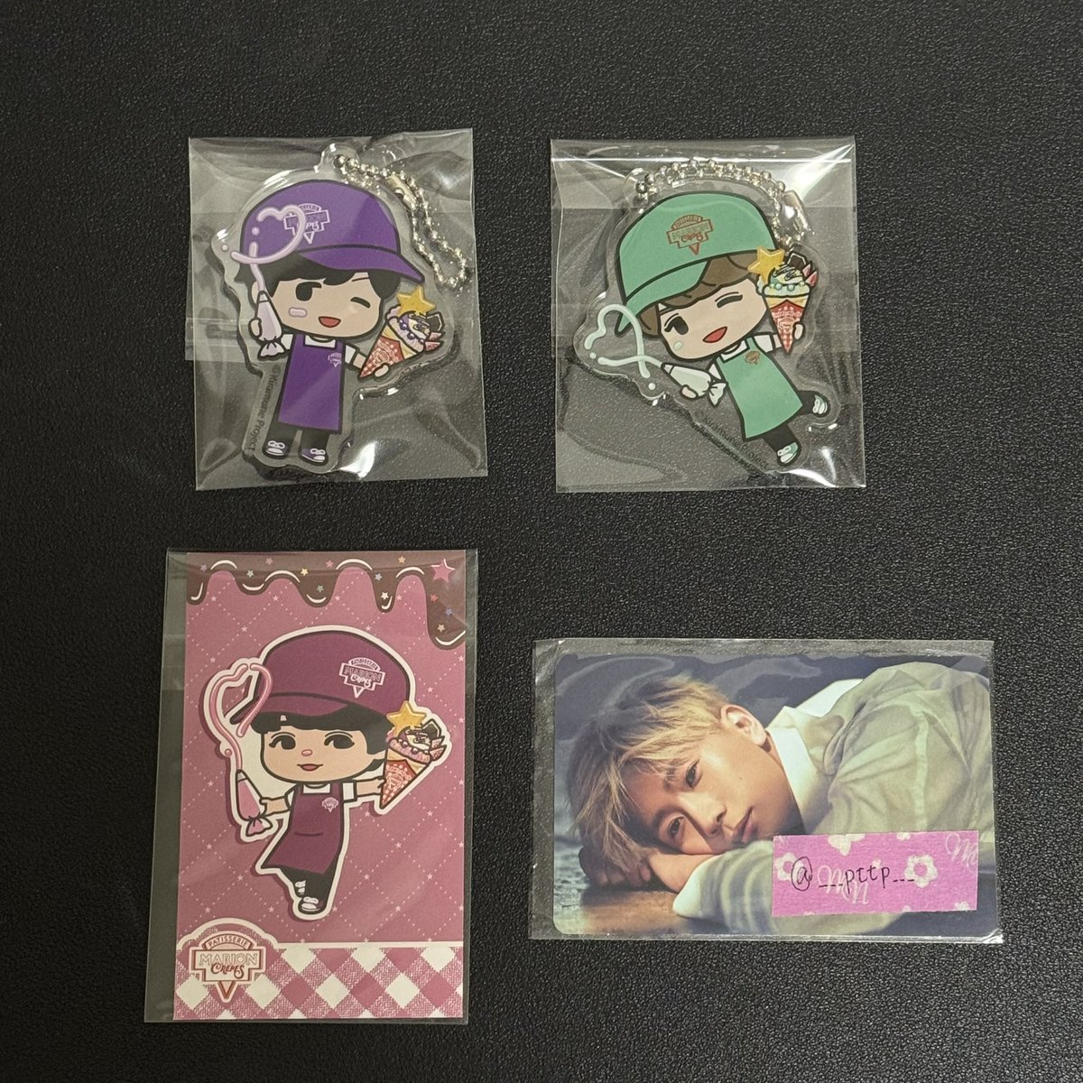 __pttp__'s tweet photo. 【交換】
Kiramune Music Festival 2026 キラフェス
マリオンクレープ
アクリルキーホルダー
スタンプカード風イラストカード

以下敬称略
譲：アクキー　⭐︎神谷,保住
　　カード　堀金
求：同種 ⭐︎江口,市川

神谷さんは江口さんとの交換のみ
7/4ハピサマにてお取引可能
お気軽にお声掛けください https://t.co/cSljrj1xSv