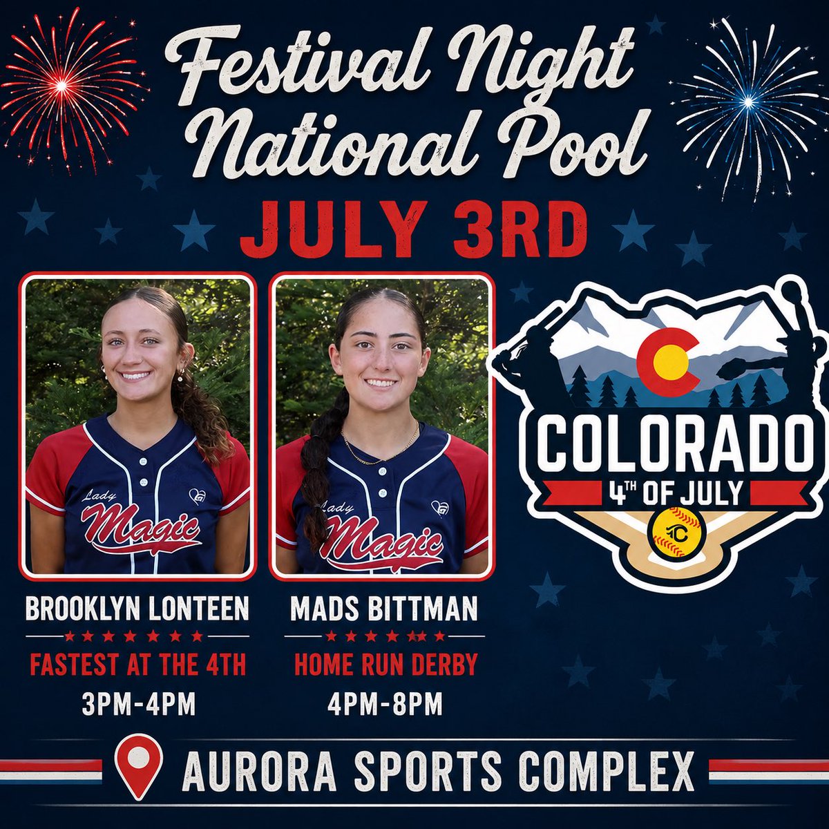 LMagic_Munoz16U's tweet photo. Good luck to @MBittman_2028 who will be competing in the home run derby tomorrow and to @BLonteen2029 who is in the fastest of the 4th competition! @TCSFastpitch https://t.co/oIl5t02LBk