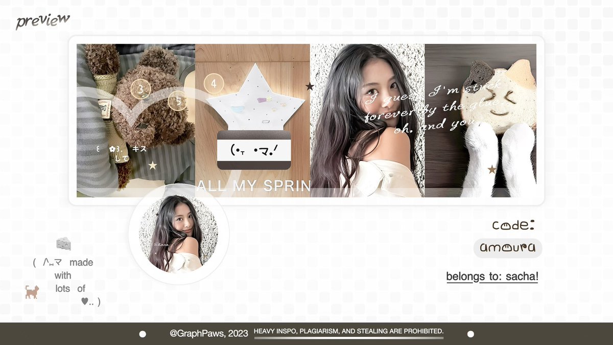 GraphPaws's tweet photo. help repost? thanks a mil!

hi! kenalan sama 3 anak baru yang akan dijual as template + anak kandungku, yuk! nama masing-masingnya sudah tertera. 🐈‍⬛ hmu jika ada yang kurang aman, ya! model layout karina, minji, rei juga ufs dan bisa kalian check ALT untuk detailnya. ♡ #bealanja https://t.co/BEnk5vs2G7