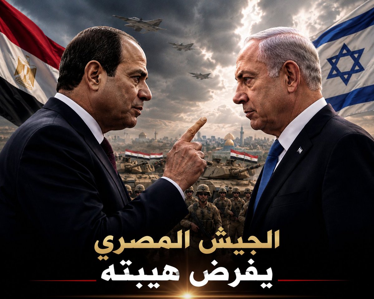 bassemegy777's tweet photo. 🛑 الاعلام العبري
نتنياهو يتحدث عن سيناء لأول مرة.. ويؤكد: ناقشنا هذا الملف مع مصر
#مصر_تبنى_القوة 
🔴 وفقًا للقناة 14 الإسرائيلية، أجرى رئيس الوزراء الإسرائيلي بنيامين نتنياهو مقابلة تلفزيونية تناول خلالها عددًا من الملفات الإقليمية، وفي مقدمتها ما وصفه بالمخاوف الإسرائيلية بشأن الوضع الأمني على الحدود مع مصر.

🔴 وزعم نتنياهو أنه طالب القاهرة بتعزيز إجراءات حماية الحدود في سيناء، مشيرًا إلى ضرورة متابعة التطورات الأمنية في المنطقة، في ظل ما وصفه بتغير موازين القوى الإقليمية.

🔴 وأضاف نتنياهو أن هذه القضايا "تتعلق بالوفاء بالاتفاقيات"، مشددًا على ضرورة حماية الحدود، في إشارة إلى ما تداوله إعلام إسرائيلي خلال الفترة الماضية بشأن التواجد العسكري المصري في سيناء.

🔴 وزعم رئيس الوزراء الإسرائيلي أن "عندما تتراجع قوة ما، تصعد قوة أخرى"، معتبرًا أن إسرائيل يجب أن تواصل تعزيز مكانتها بوتيرة أسرع للحفاظ على تفوقها في المنطقة.
مصـر خلاص ركبت المنطقه 😎
#الجيش_المصري_قادر_وجاهز