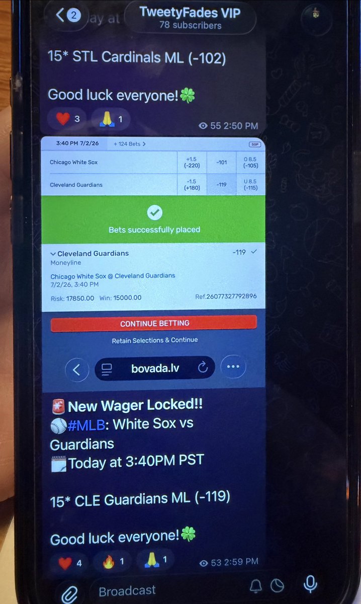 TweetyFades's tweet photo. 15* Cleveland Guardians ML✅

3-0 #MLB Sweep Coming in for Landing Folks!

Thank you flying with TweetyFades https://t.co/iZneHjDs9o