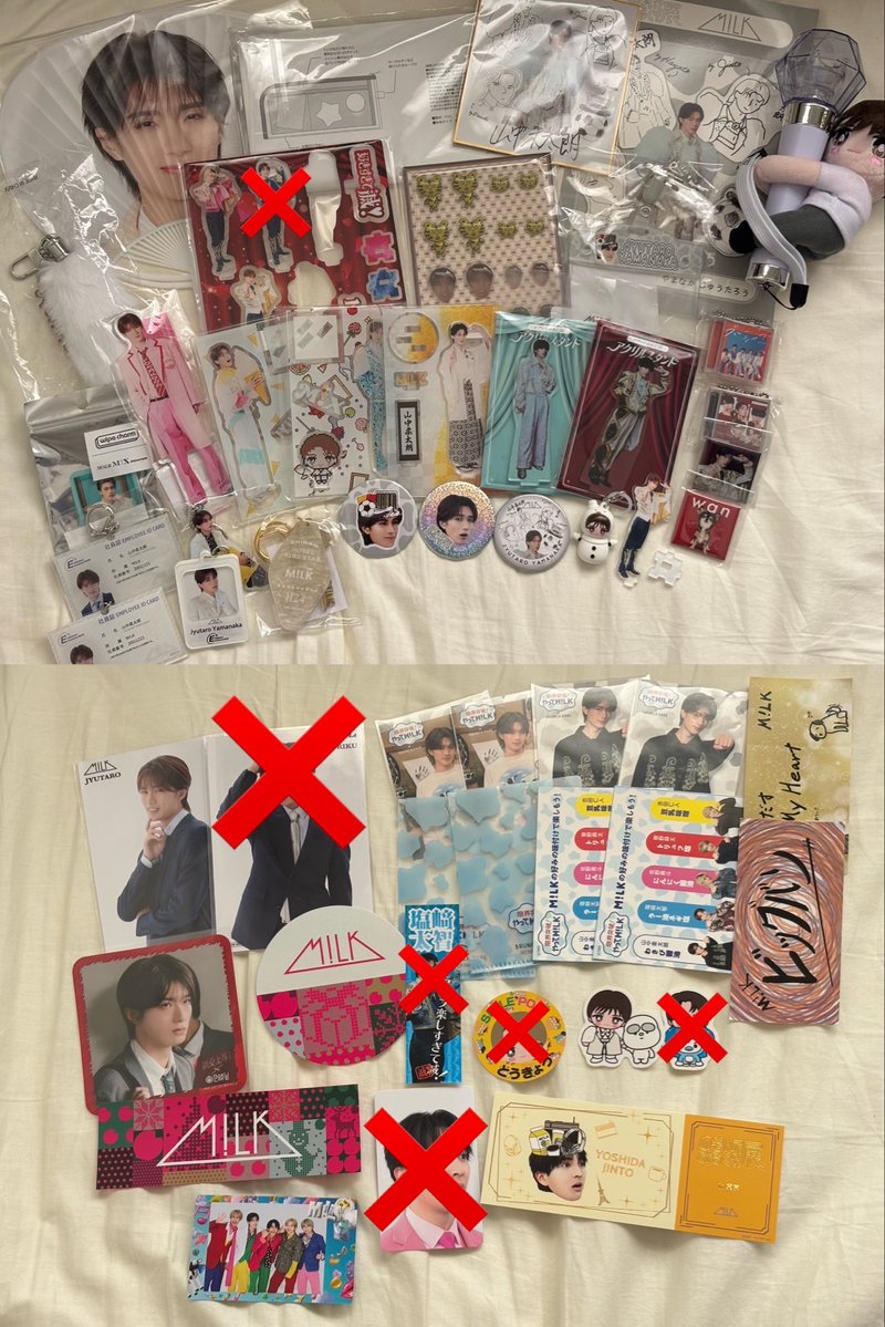 グッズ整理のため、M!LKグッズ(最近のもの)お譲り先探してます。 【譲