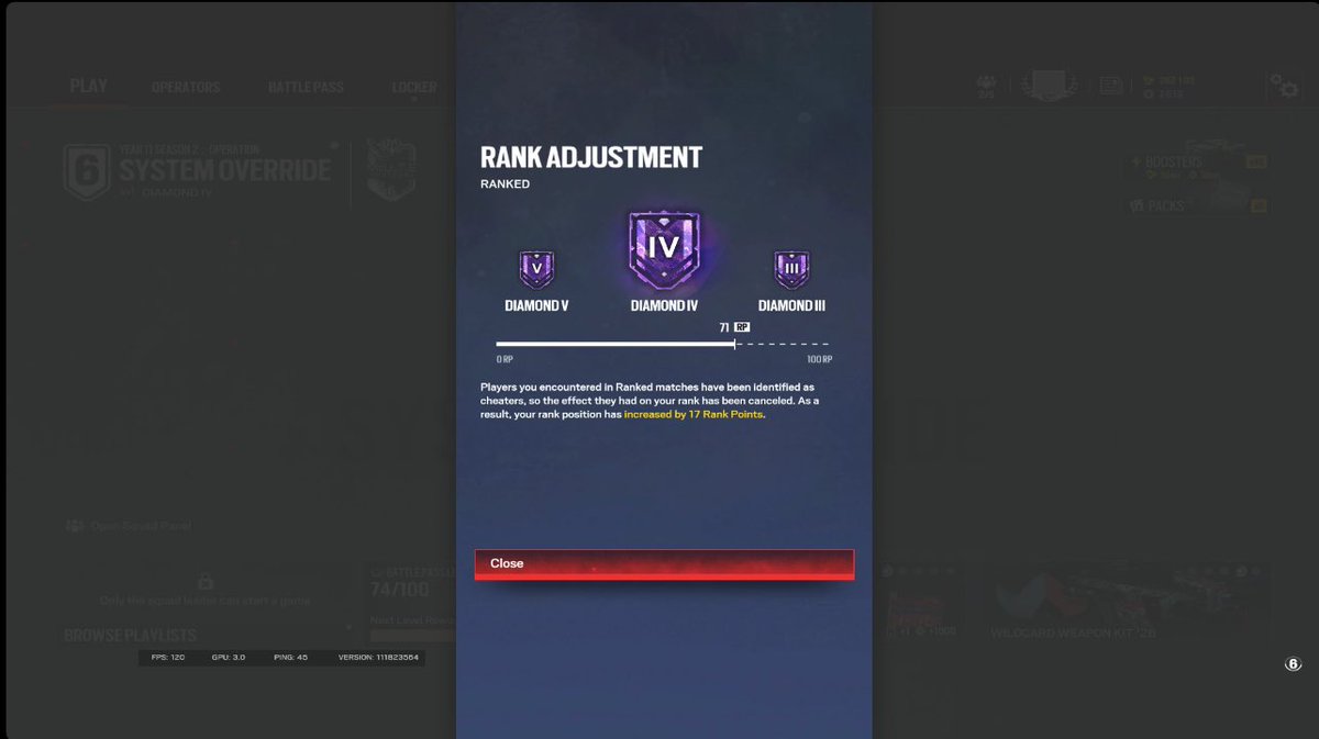 Vytalzz_R6's tweet photo. Kid swore he was legit, had him manualed in less than 8h. Thanks @Ubisoft https://t.co/RprnDU3Hiq