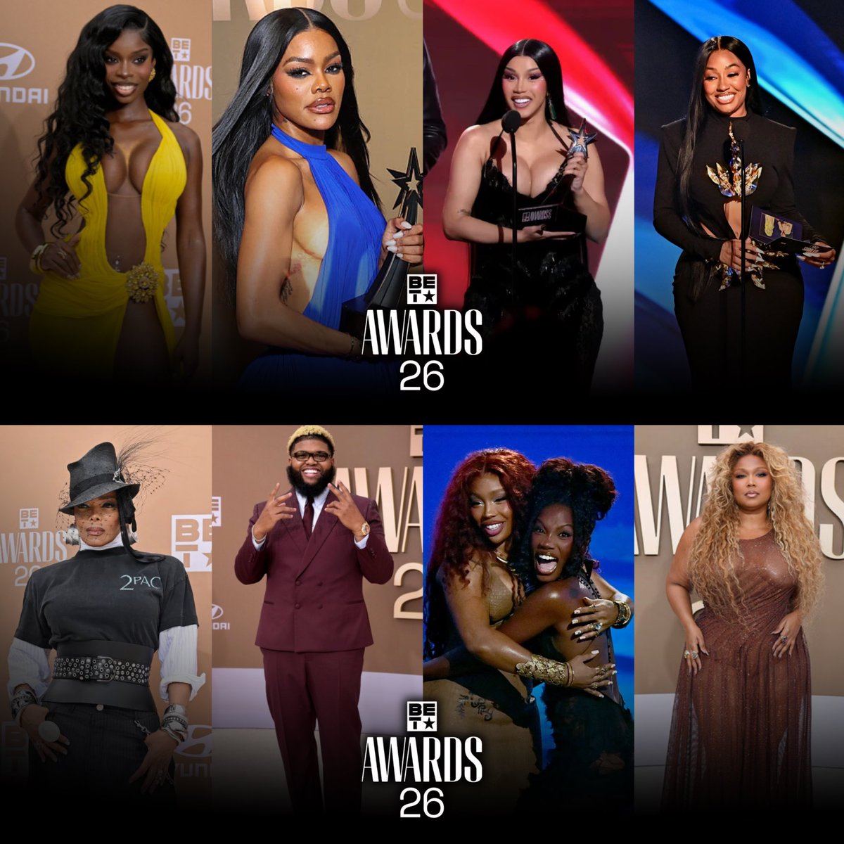 TheePopCore's tweet photo. BET Awards 2026 drew 2.6M total viewers across TV and was the most talked-about show on TV on its airing day with 9.3M social interactions. It also delivered its highest BET Awards rating since 2019 among adults 18–49. https://t.co/z2Y8AlE5xo