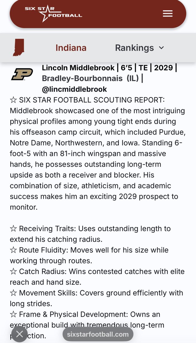 lincmiddlebrook's tweet photo. I had a great time at the @BoilerFootball camp competing on the fields where my dad played! Thanks @DavidWayneSpur2 for giving me the opportunity to learn from you and compete! Thanks @sixstarfootball for the feedback. @BoilerFBrecruit @Coach_Odom @Coach_Henson @CoachGreen93 @CoachJakeTrump @_BrandonLee4 @PeteMayberry @XGoldsmith_ @bradodom @CoachTVJ @PrepRedzoneIN @PrepRedzoneIL