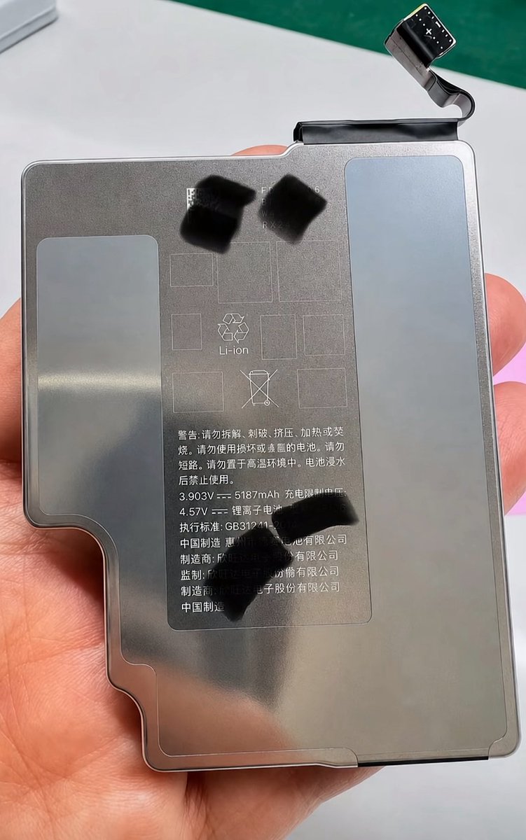 hsuchingpo's tweet photo. iPhone18ProMax Battery
#Apple https://t.co/wShOHFnGOT