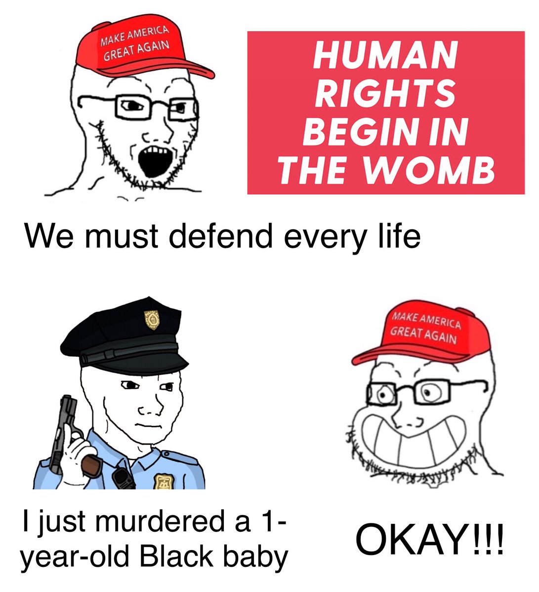 marionumber4's tweet photo. So-called “pro-lifers” when cops murder babies https://t.co/1m6HcpeYG6