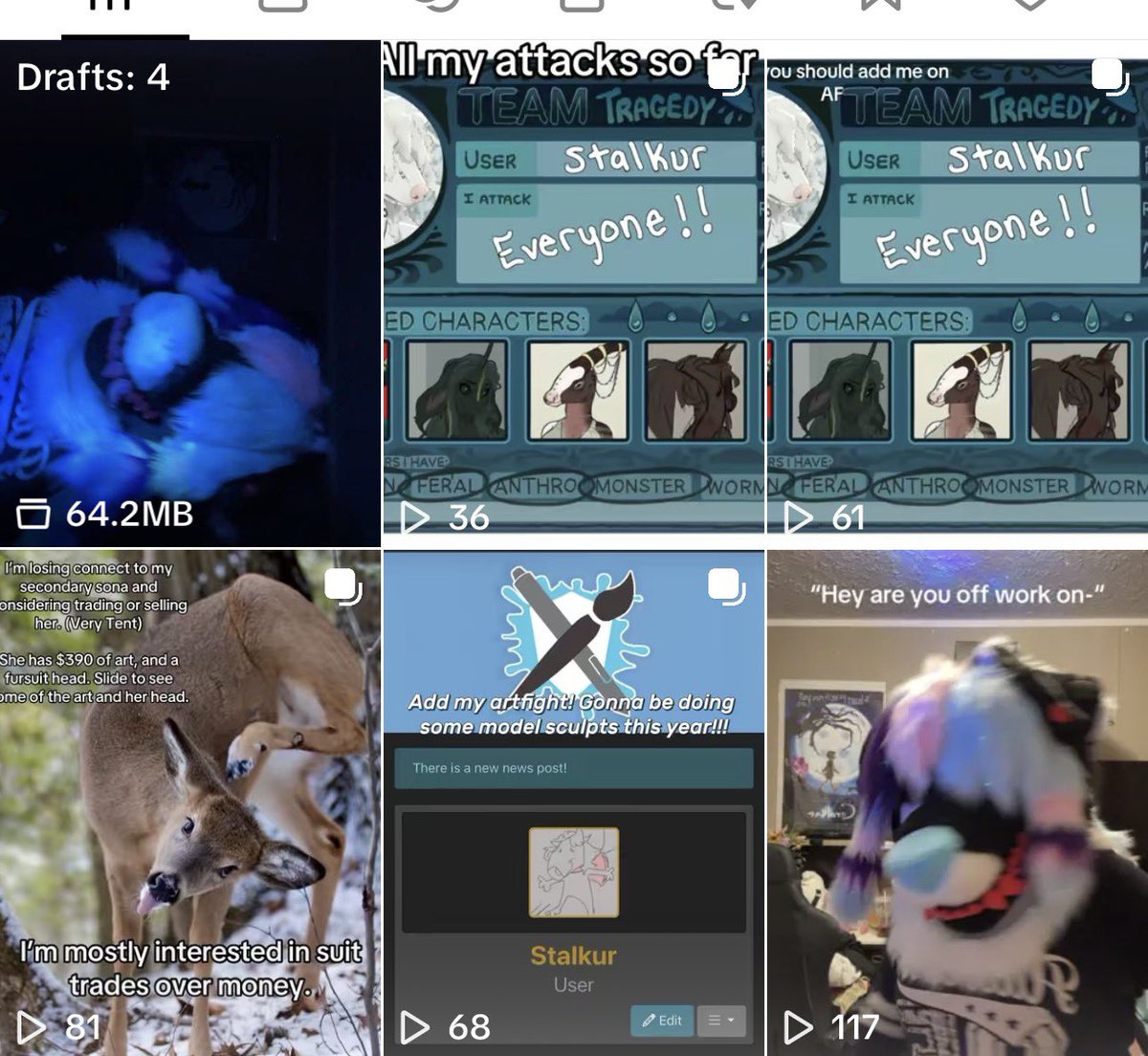 Stalkurss's tweet photo. Dude what the flip is wrong with TikTok’s algorithm? All of a sudden my views are under the typical 300? I’ve gone through them and there is nothing that could possibly make me get my posts repressed from the algorithm. :| https://t.co/ErXfViFl8h