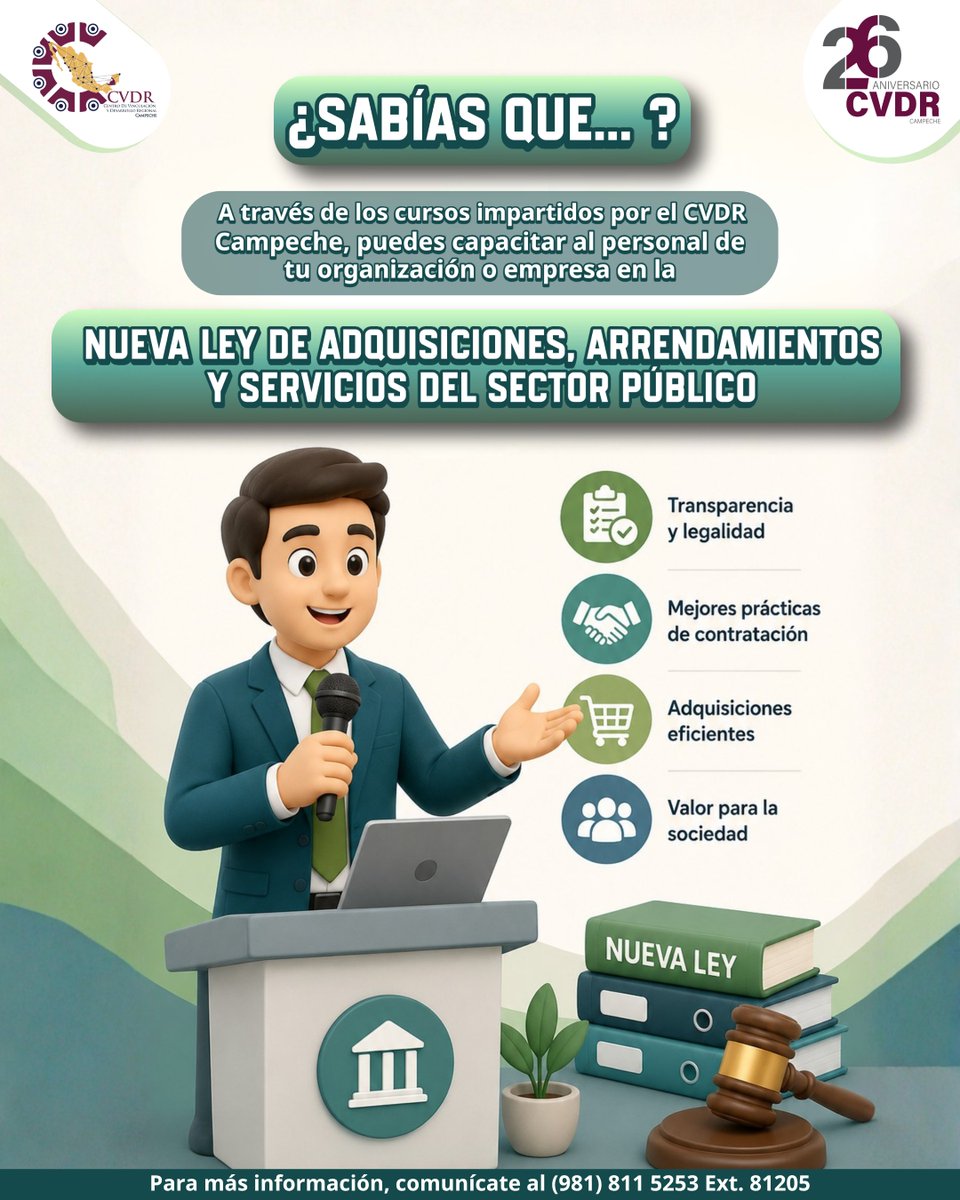 IPN_Campeche's tweet photo. El #CvdrCampeche del #IPN, te invita a ser parte del curso “Nueva Ley de Adquisiciones, Arrendamientos y Servicios del Sector Público”.

Consulta el catálogo web en la siguiente liga: https://t.co/k59Ja2dUka

#LicitacionesPúblicas #NuevaLeyDeAdquisiciones #AdministraciónPública https://t.co/IxL8RmEcZG