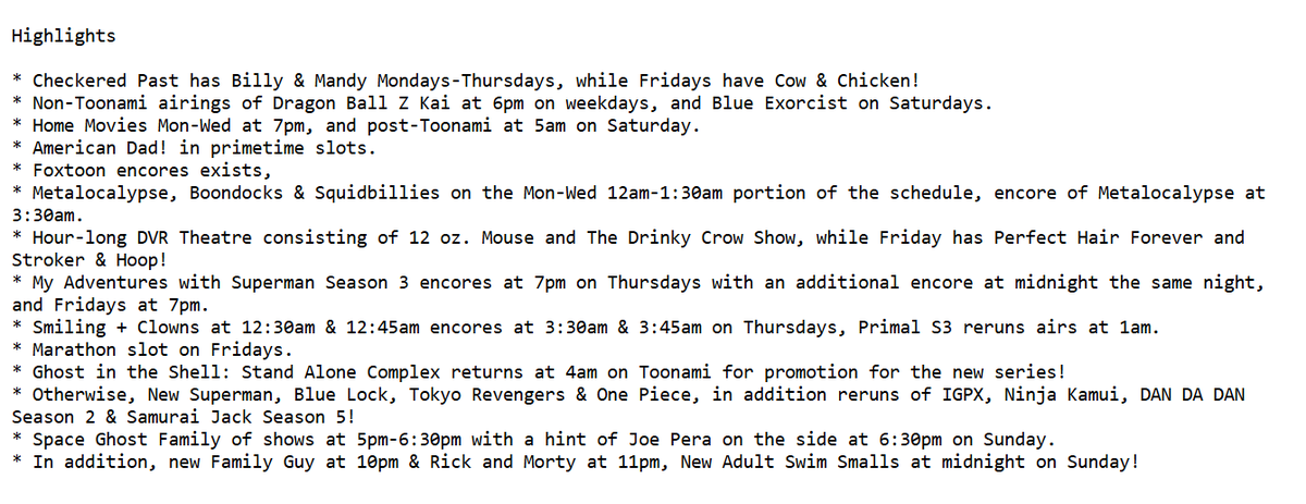 BFBBBroReturns's tweet photo. [adult swim] July 2026 Ideal Schedule: https://t.co/xP4eC0GzUn