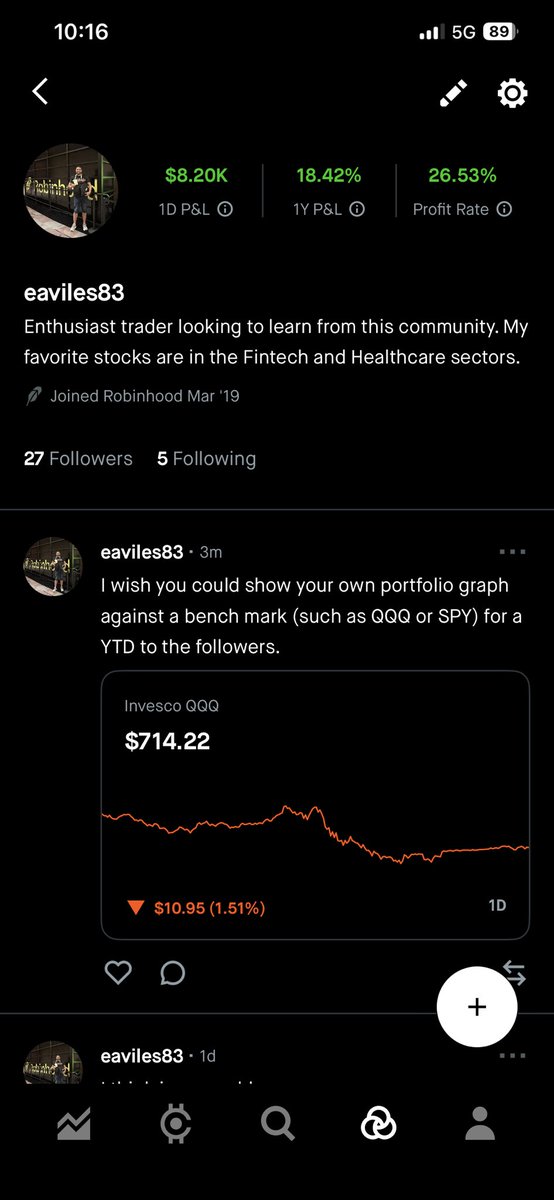 eaviles83's tweet photo. You can also follow me on Robinhood Social! https://t.co/OmJAoSXW4T