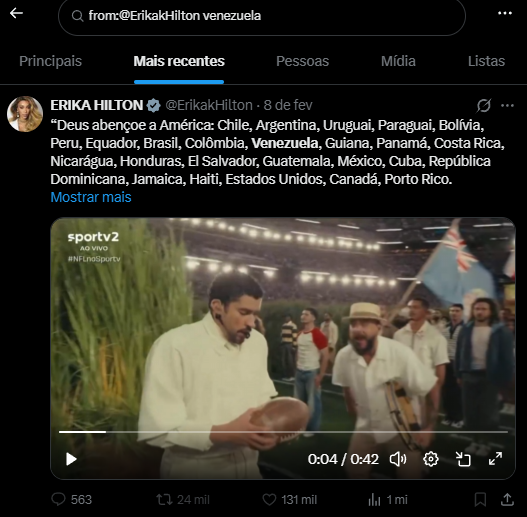 peppipets's tweet photo. Última postagem de Erika Hilton sobre a Venezuela foi a lacrada no Super Bowl do Bad Bunny

Sobre os 2 terremoto de escala 7,5 que já deixa mais 45mil desaparecidos? Absolutamente NADA https://t.co/CYJXdnpPHa