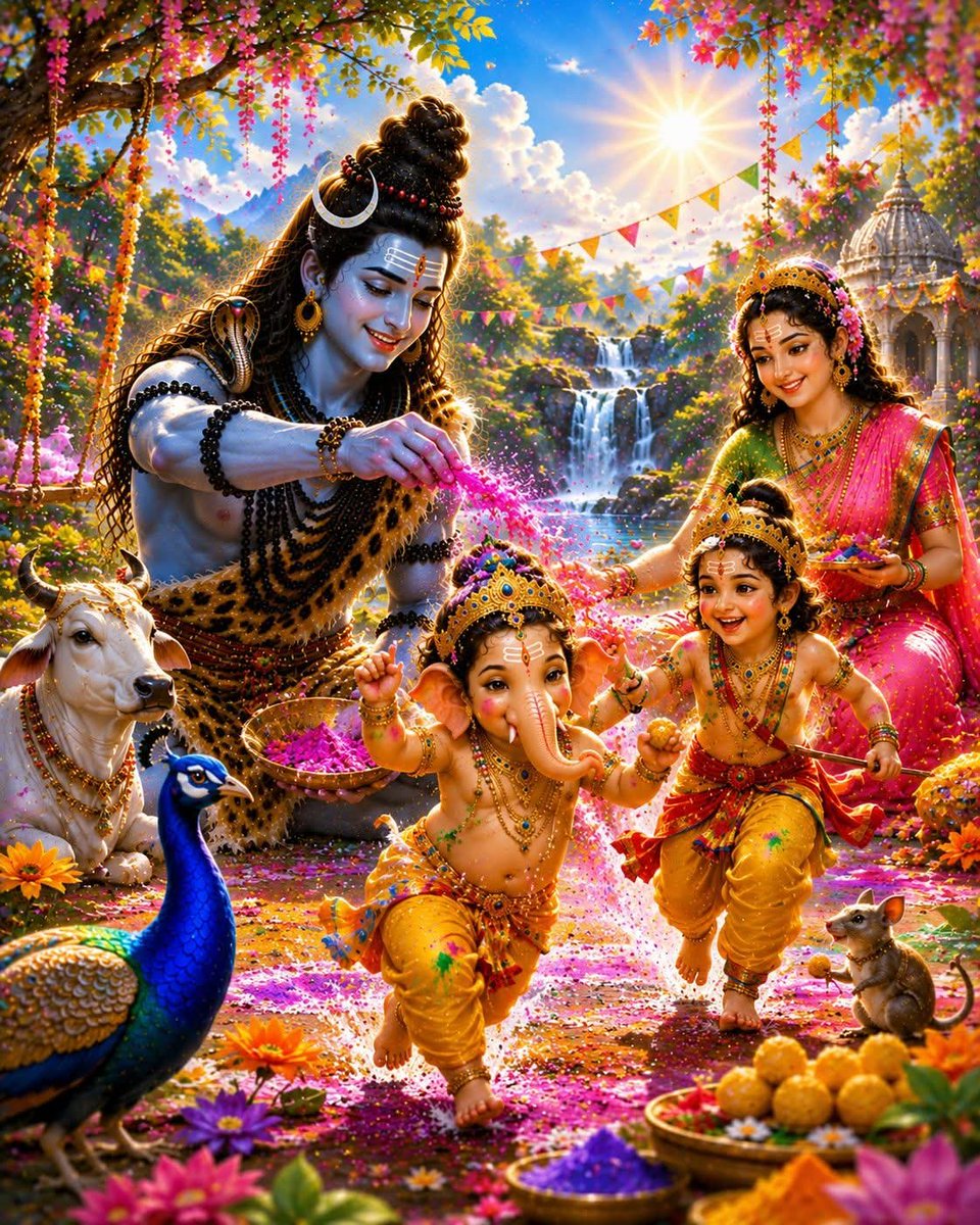 AnjuJha05's tweet photo. खुशियाँ बाँटने से ही बढ़ती हैं, और शिव परिवार हर पल यही सिखाता है। 🔥🌸💖 हर हर महादेव 🌟🌹
🌻🌺🏵️🌺 जय मां पार्वती https://t.co/ZSEFJ2CiVT