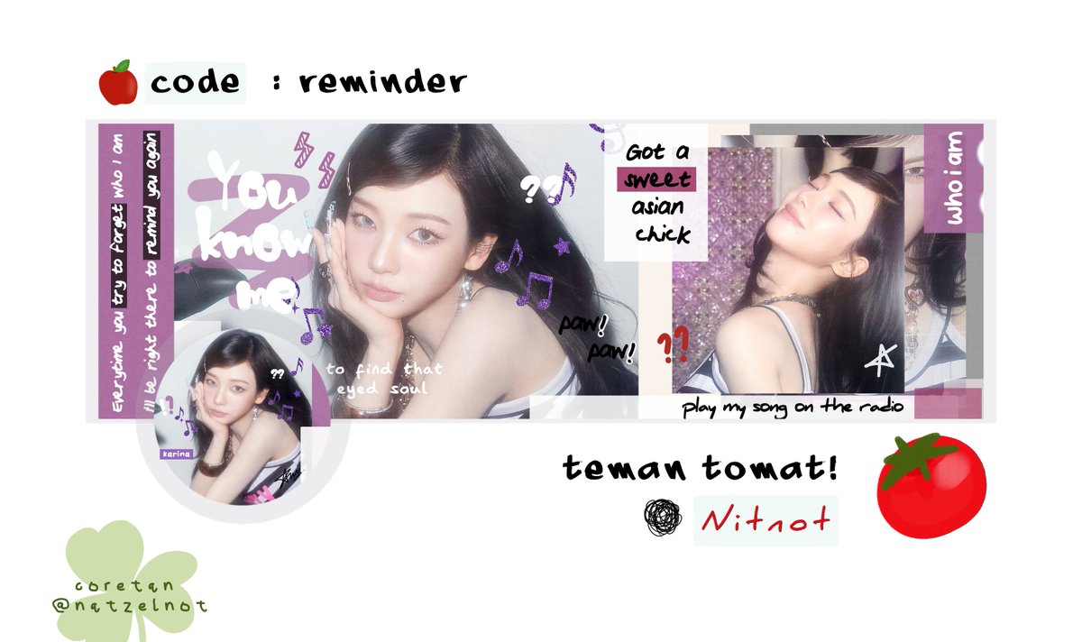 natzelnot's tweet photo. helep to repost ! timaaci 🌟 🍀

dihari Jumat pagi nitnot membawa serba serbi layout aespa terbaru! ada ningning, winter, giselle dan karina chan
🍅 start 11k - 13k
🍀 feel free retext sampai muak

bisa request juga ya

#bealanja https://t.co/yUGxbq7lsz