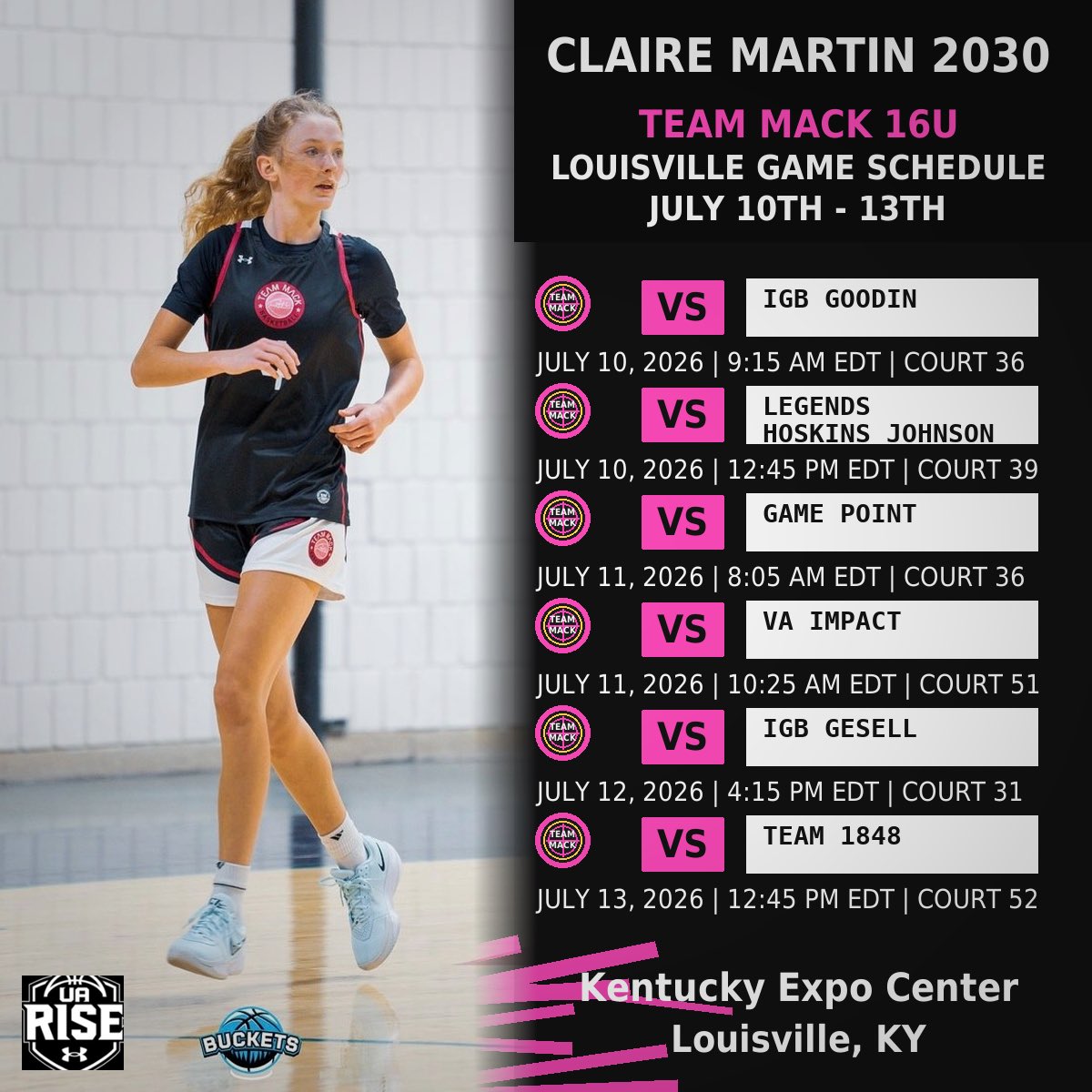 Claire_M_2030's tweet photo. Coaches, here’s my schedule for @TFNsRun4Roses! 🏀
@TeammackBball 
@CLS_Hawks_Gball 
#Run4Roses #Roses26 https://t.co/bsHmE8ItW1