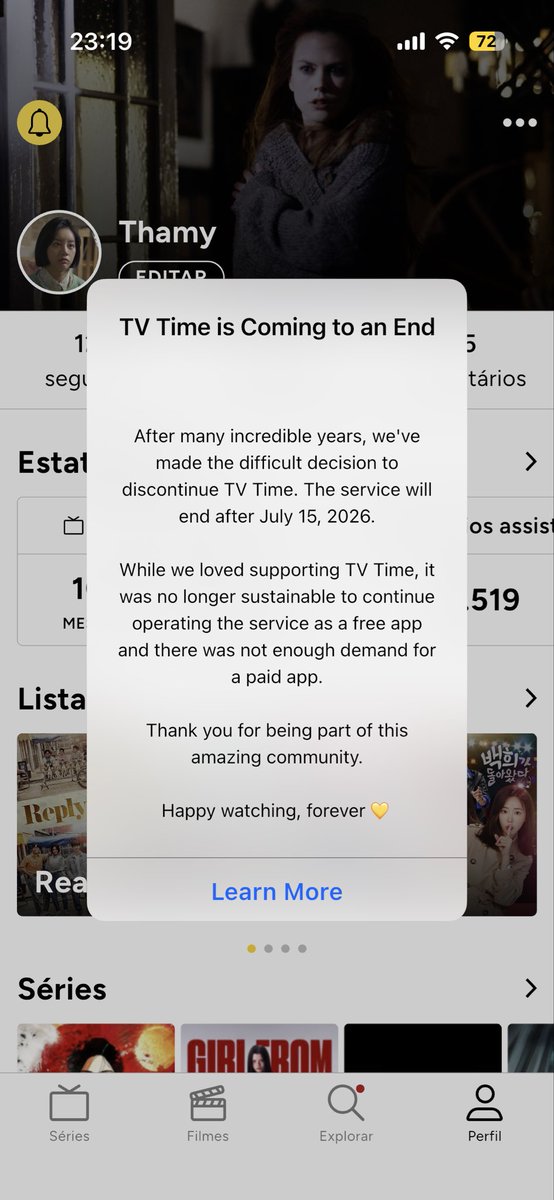 _thamirisaguiar's tweet photo. Quê depressão que eu tô com o fim do Tv time, onde mais vou ter uma interface tão linda assim ???!! https://t.co/VGiZks3mQn