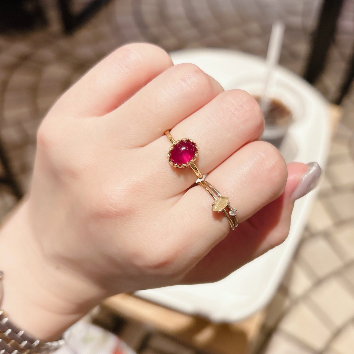 ほんじつのみぎてひだりて 💍ルビー 💍ルチルクォーツ 💍ピボット