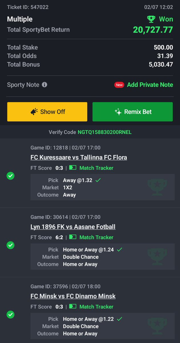 sportanalyst22's tweet photo. Another winning today https://t.co/FcqS0gi51U