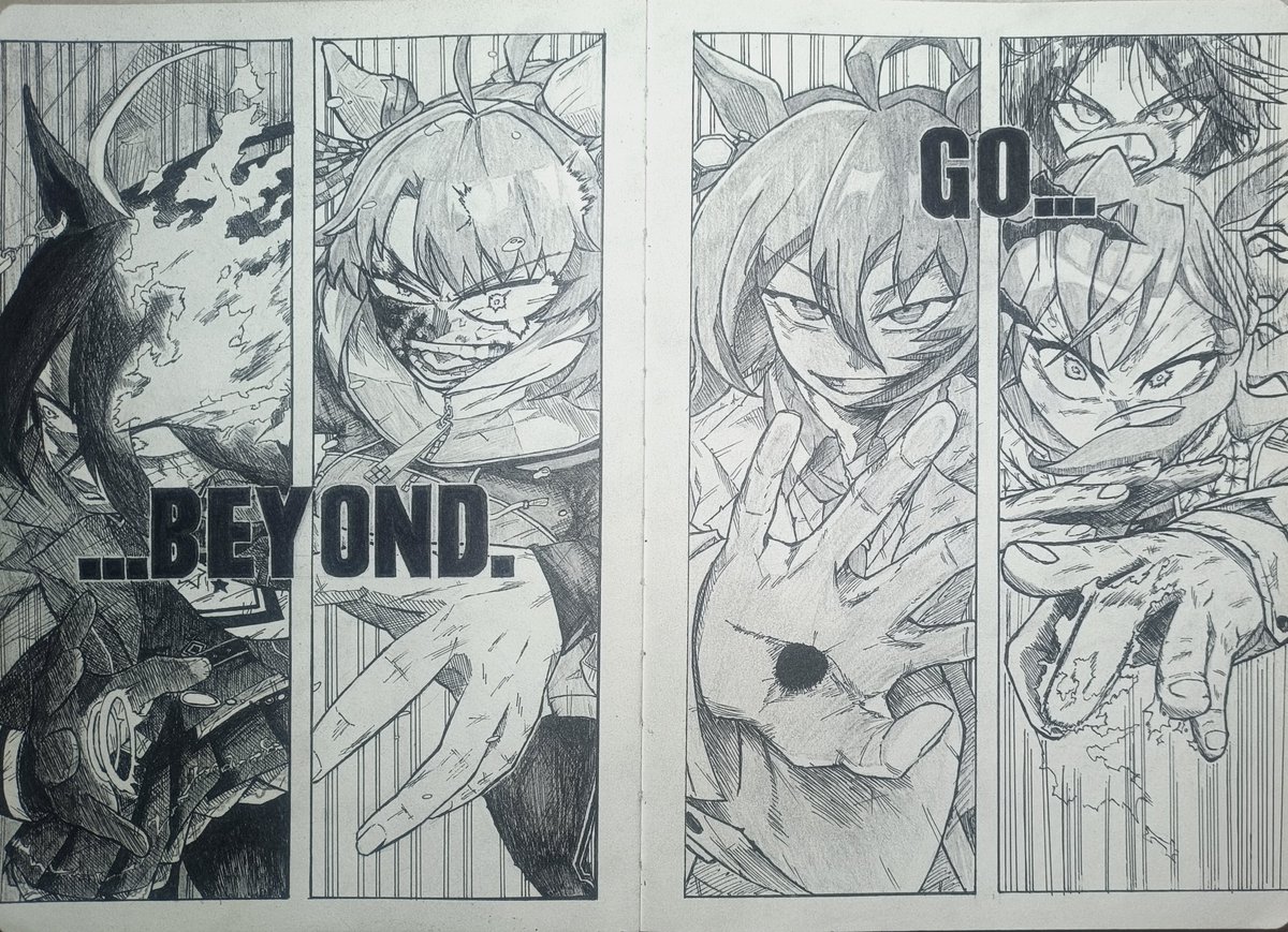 Kiiro_24_'s tweet photo. Tried recreating "Go Beyond" with Beginning of a New Era characters 
#Umamusmefanart https://t.co/UNbSuy1jJZ