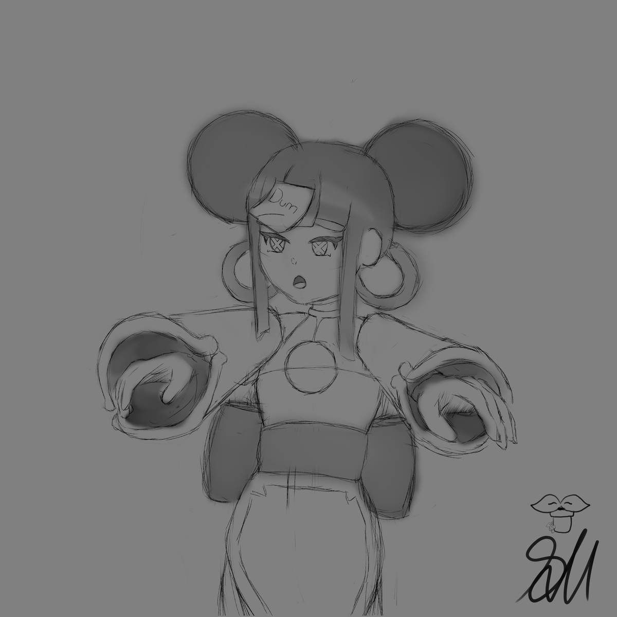 SproutKirby's tweet photo. Zozzy the zombie is just a misunderstood girl, so misunderstood she doesn't even remember if she's dead. She's attempting to get ready for work.
#OC #zombie #art #sketch https://t.co/9HswxO9lHj