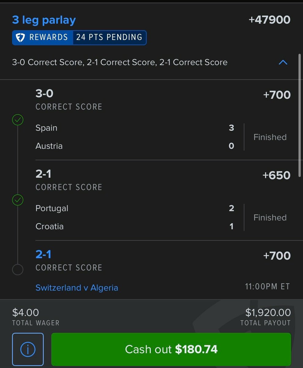 FaithfulMi77838's tweet photo. +47900 SWEAT ALERT 🚨🚨🚨

WE ARE ONE LEG AWAY FROM CASHING AN EXACT SCORE BANGER IN THE DISCORD!!! 

SEND GOOD VIBES 🙏 https://t.co/3C7y4aI5g4