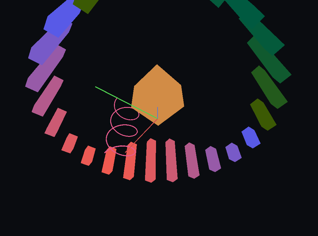 ClaraWorldDom's tweet photo. Currently working on the new 3D brain construction and simulation, which will allow for more complex mechanisms, neurons will be placed in a 3D coordinate based on their assigned shapes:
- planar: cortical equivalent, have a thickness in one direction from the plane.
- linear: nuclear equivalent, have a thickness around the line

Both can have layers, and connections arrive towards sections of its respective shape, this allows for specialization without having separate regions (the whole cortex is one region, with variation in connection and layers on the same shape)

The reason for such a system now is to make vision more capable, allow for the future addition of the full and functional hippocampus AND cortex, and to allow things such as ephatic coupling or electrical synapses, and, in the very near future right after spatiality, astrocytes (equivalent to resevoir computing, likely more capable?)

I also created a new API/engine for simulations, allows for fast creation of such simulations, and can be both 2D (classic), and 3D (for now unused)