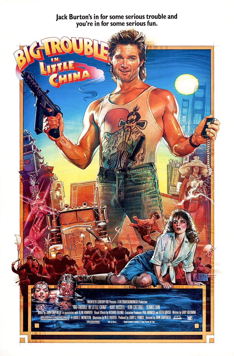 FilmNewsNos's tweet photo. 🎬MOVIE HISTORY: 40 years ago today, July 2, 1986, the movie ‘Big Trouble in Little China’ opened in theaters!

#KurtRussell @KimCattrall #DennisDun #JamesHong #VictorWong #KateBurton #DonaldLi #CarterWong #JamesPax #SuzeePai #ChaoLiChi #JeffImada #JohnCarpenter https://t.co/eOGMWPJ1zO