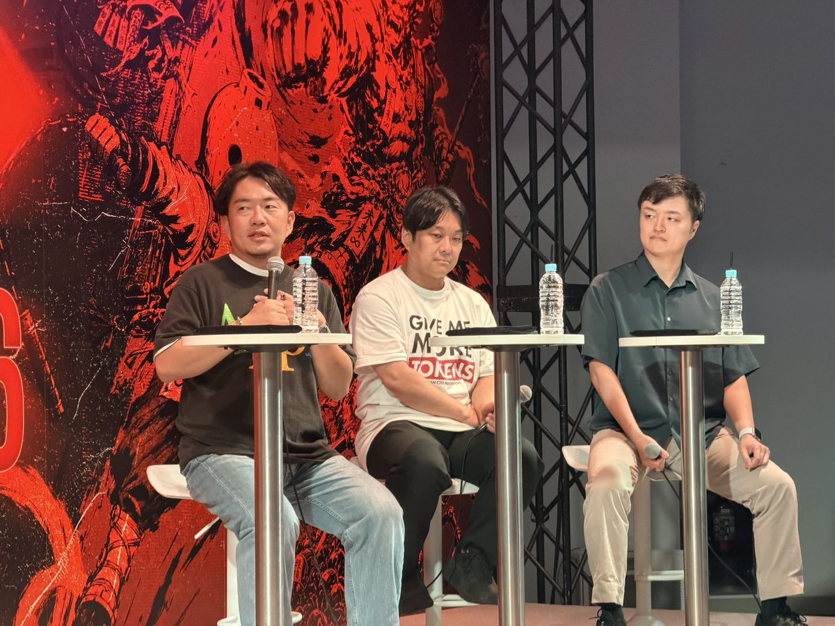 ctoa_ja's tweet photo. みやこめっせ1階アップデートステージで開催中です👏

AI時代の技術経営戦略をガチ討論
〜おい、CEO、俺たちCTOに株をくれないと独立起業するぞ！〜

#ivs #ivs2026 https://t.co/JOCNJYTwCj
