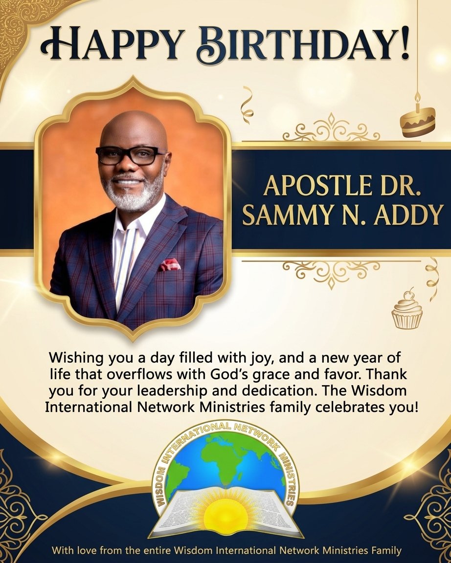 Wisdom_Connect's tweet photo. Heppy birthday to our Apostle! https://t.co/76vWCZc3ex