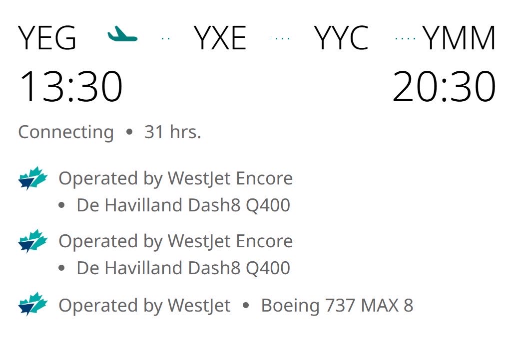 IncredibleZulq's tweet photo. Who is taking a 31 hour flight from Edmonton to Fort Mac 😂 @WestJet https://t.co/7Kkbd4Fsu8