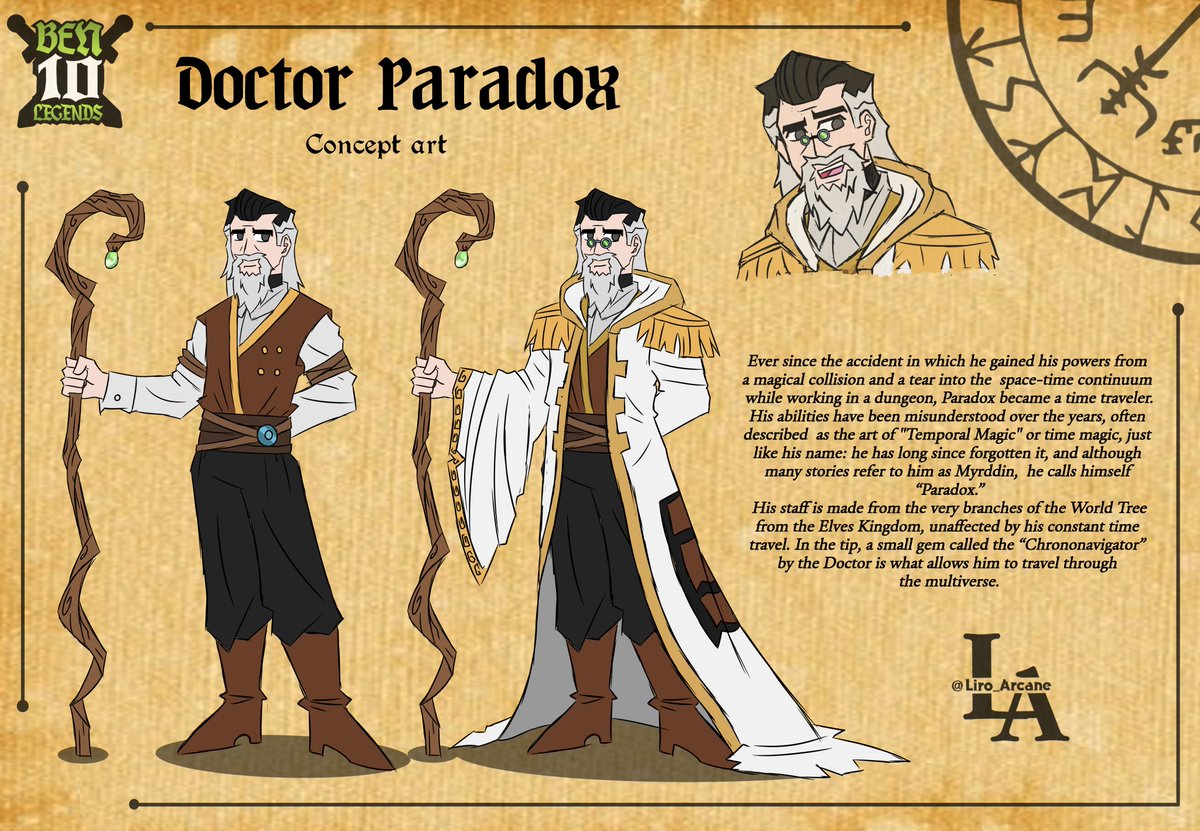 Liro_Arcane's tweet photo. He's an enigma, a legend. Yet, he's still the old reliable Doctor.

#arcanematrix #ben10au #ben10legends https://t.co/w4EQ488VEU