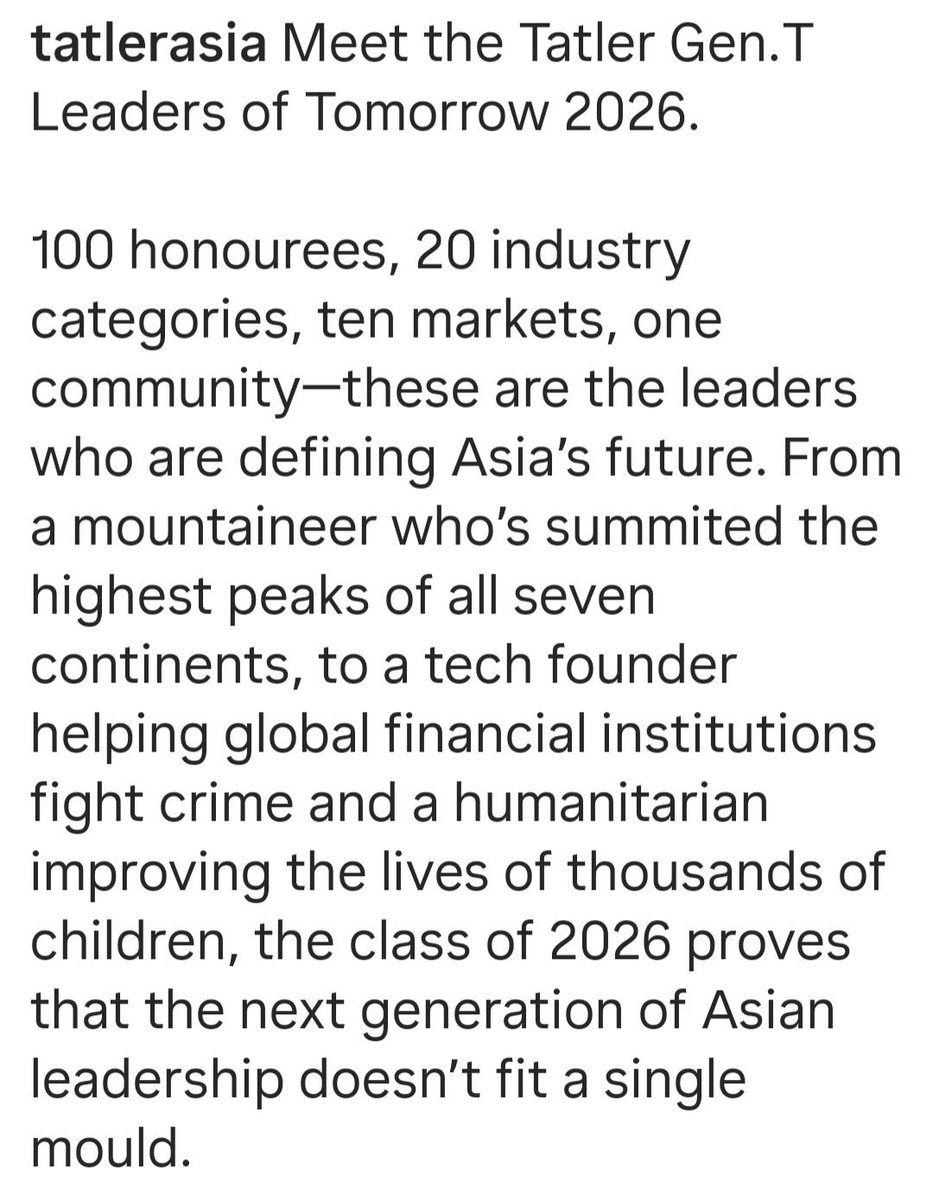 chcsabacs's tweet photo. BECKY BEING SELECTED AND HONOREE TO BE PART  TATLER ASIA 100 honorees GEN T, HER IMPACT WAS HIGHLY RECOGNIZED ALL OVER THE ASIA OUR!!!!!!❤️✨ REALLY SO PROUDDDD OF YOU

#beckysangels
#BeckyArmstrong‌ 
#BeckyEntertainment 
#TatlerGenT #LeadersofTomorrow #TatlerAsia https://t.co/4K2ox6a3H9