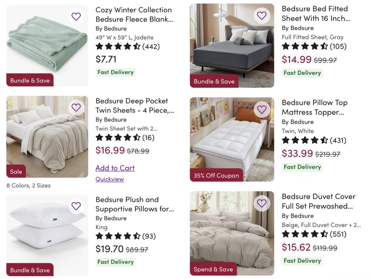 GlitchedDeals's tweet photo. UP TO 90% OFF BEDDING AT WAYFAIR 

Wayfair just heavily marked down many bedding essentials for a limited time 

https://t.co/g9MwVgK6bH

Blankets and more are as low as $7, many colors and styles available

Free shipping on orders $35+ #ad https://t.co/uWOcQfRi7f