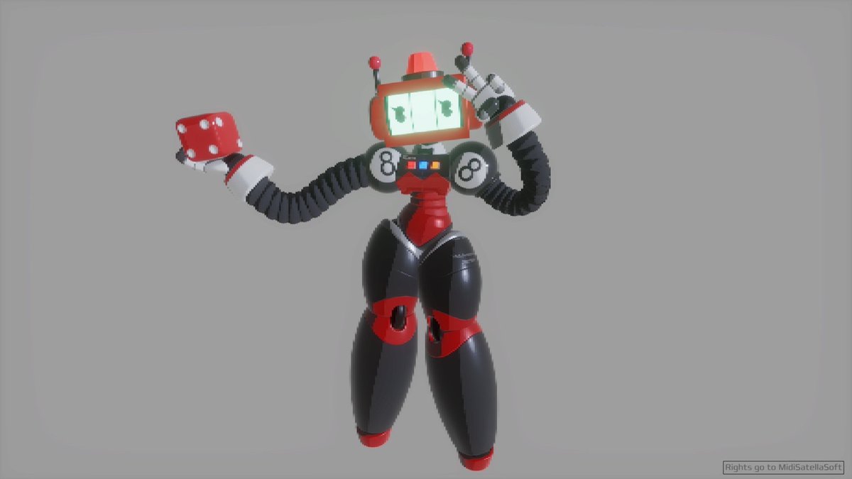 MidiSatellaSoft's tweet photo. almost done. Her name is Roulette
i made her hips red to mimic a bunnysuit. https://t.co/7abMbJrNi1
