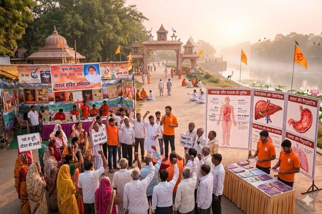 AlawaAyushi's tweet photo. पूज्य संत श्री आशारामजी बापू ने 'युवा सेवा संघ' से शुरुआत की। मोटेरा आश्रम बना प्रेरणा और प्रशिक्षण का केंद्र। जबरदस्त व्यसनमुक्ति अभियान से Samaj Utthan हो रहा है। लाखों की ज़िंदगियाँ बदल गईं। Save Ashram
#VyasanMuktBharat https://t.co/LOeH9m4mu1