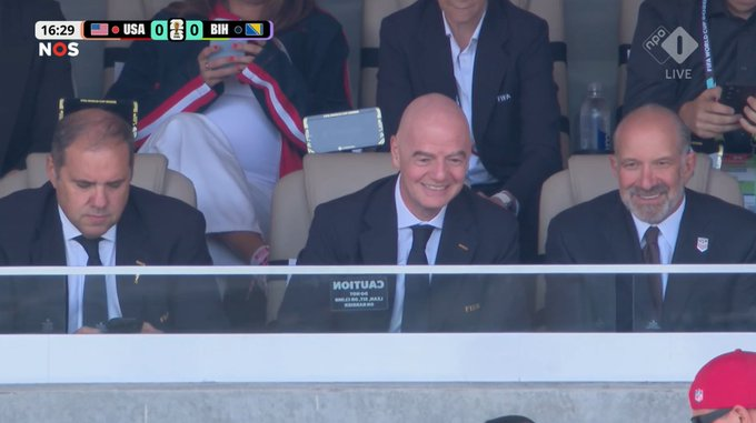 foundring1's tweet photo. Wait so you're saying the president of FIFA who is yukking it up next to an Epstein island rapist is ALSO rigging the World Cup? https://t.co/8PJPiPbZKS