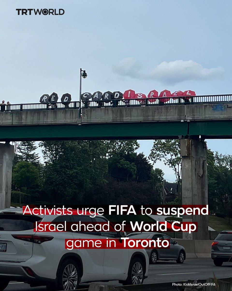 Hours before the 2026 World Cup final in Toronto between Portugal and Croatia, a group of activists in Canada called on FIFA to immediately suspend Israel.