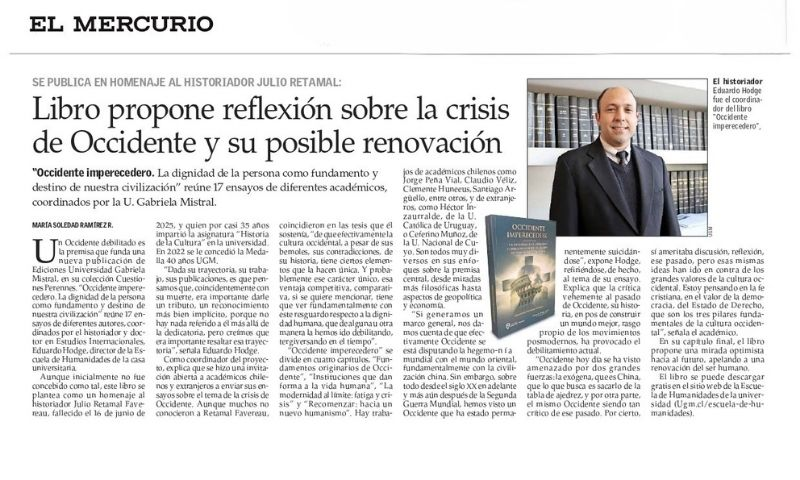 ugmistral's tweet photo. “Occidente imperecedero. La dignidad de la persona como fundamento y destino de nuestra civilización” editado por Eduardo Hodge, propone una reflexión sobre la crisis de Occidente y su posible renovación. El libro se puede descargar gratis aquí 👉 https://t.co/d5mKZuF2dB https://t.co/Qj3DAhVKJZ