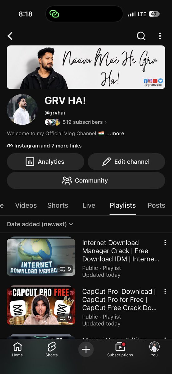 grvmusicc's tweet photo. 🚨 @TeamYouTube @YouTube @YouTubeIndia My YouTube channels may have been hacked. Playlists are updating automatically without my permission.

Please secure and investigate:

• GRVMUSICC
• GRVHAI
• NMHGH RECORDS

Need urgent help. 🙏 https://t.co/uz1nkhhQqk