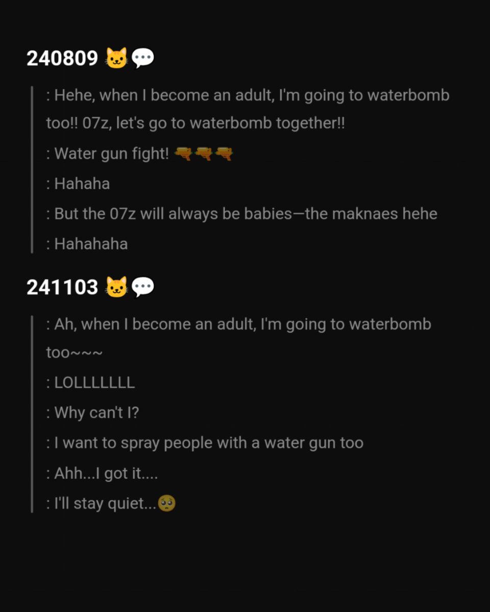 s2_rine's tweet photo. I know many would disagree on this. But it is what it is.

Following the recent talks, Ive dugged old fromm messages of Hyerin mentioning about waterbomb several times years ago (Read pics below first). She's clearly been eagerly waiting to attend it. Im upset if she sees all the angry comments and felt wrong that people dont want her to go at all even when she deemed too young for a too old age.

Im honestly tired people jumping on the Hyerin wagon only to seek attention. This year has been the most Hyerin getting recognized over the past 3 years and the statistics dont lie. Akkaengdans have endured long enough of Hyerin being constantly overshadowed when we trying to get her more attention. I think akkaengdans can agree that this is one of the chance we get to see her talent and potential more out of main schedule. 

I know the event is heavily criticized. Just put the blame on the organizer and MH. But dont disregard Hyerin attending  a schedule just because she's not too old. I dont see much complaints compared to now about what happened from last year's lineup. Its just pure hypocrisy at this point. Anyone under 30 is still young if you want to make things broader and clear.

*𝘐𝘧 𝘵𝘩𝘪𝘴 𝘴𝘦𝘦𝘮𝘴 𝘶𝘯𝘤𝘰𝘮𝘧𝘰𝘳𝘵𝘢𝘣𝘭𝘦 𝘢𝘯𝘥 𝘺𝘰𝘶 𝘧𝘦𝘦𝘭 𝘸𝘦𝘪𝘳𝘥 𝘢𝘣𝘰𝘶𝘵 𝘪𝘵, 𝘧𝘦𝘦𝘭 𝘧𝘳𝘦𝘦 𝘵𝘰 𝘶𝘯𝘧𝘰𝘭𝘭𝘰𝘸 𝘢𝘯𝘥 𝘣𝘭𝘰𝘤𝘬. 𝘛𝘩𝘦 𝘸𝘰𝘳𝘭𝘥 𝘥𝘰𝘦𝘴𝘯𝘵 𝘳𝘦𝘷𝘰𝘭𝘷𝘦𝘴 𝘢𝘳𝘰𝘶𝘯𝘥 𝘺𝘰𝘶.