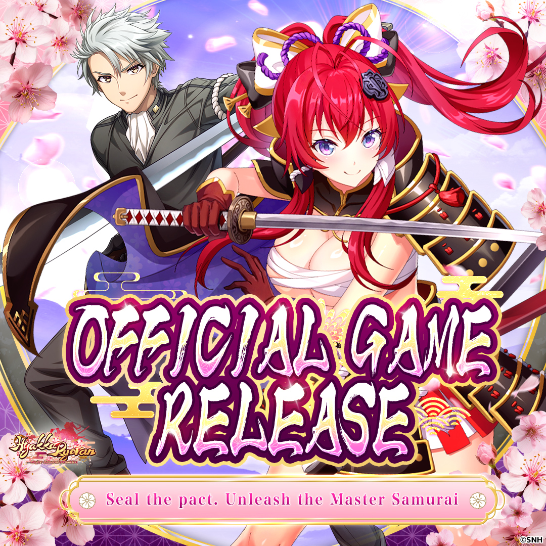 g123_en's tweet photo. @rifter256
『Hyakka Ryoran Master Samurai Chronicles』
Official service has begun!

A simple and exhilarating tap‑to‑play battle RPG ！

Start now and...
Get SR Yukimura Sanada!