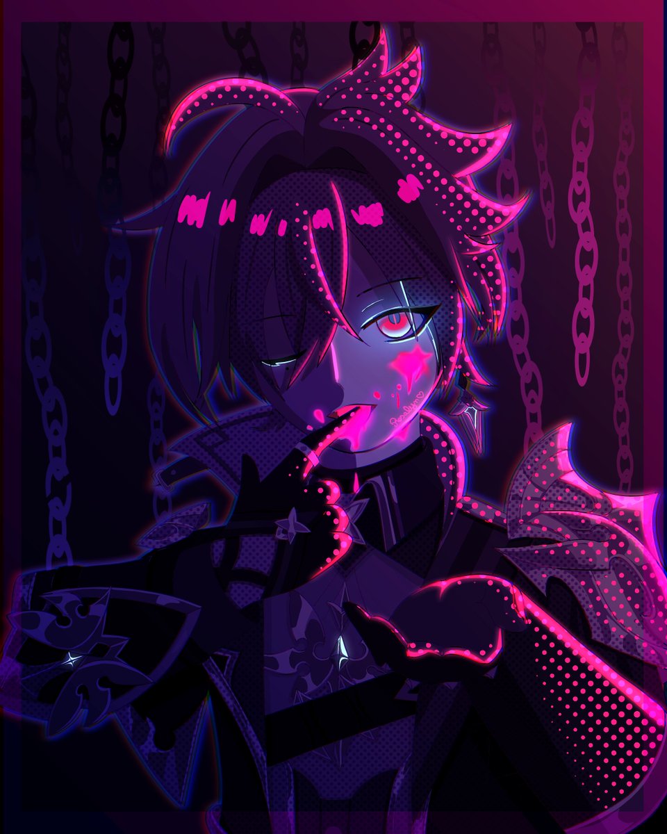 _R0salyn_'s tweet photo. Me and a friend of mine were trying poses with Lohen's model in blender and thought the pose we ended up with was cool to draw :D

#GenshinImpact #Lohen #fanart https://t.co/7cBVyMra2H