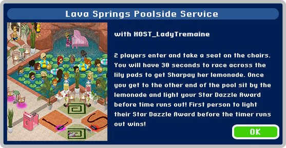 MyVMK's tweet photo. "Lava Springs Poolside Service" with HOST_LadyTremaine begins in just 30 minutes! (11:00 AM EST). Sharpay is in need of lemonade! Who will get it to her first? #MyVMK #VMK #Disney #Nostalgia https://t.co/6uLePfsGWn